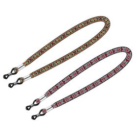 2 Pcs Random Color Sport Glasses Chain Cloth Eyeglass Holder Wide Sunglass Strap Reading Glasses Chain Necklace